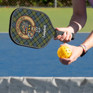 Raquette De Pickleball Campbell Crest sur un porte-clés tartan