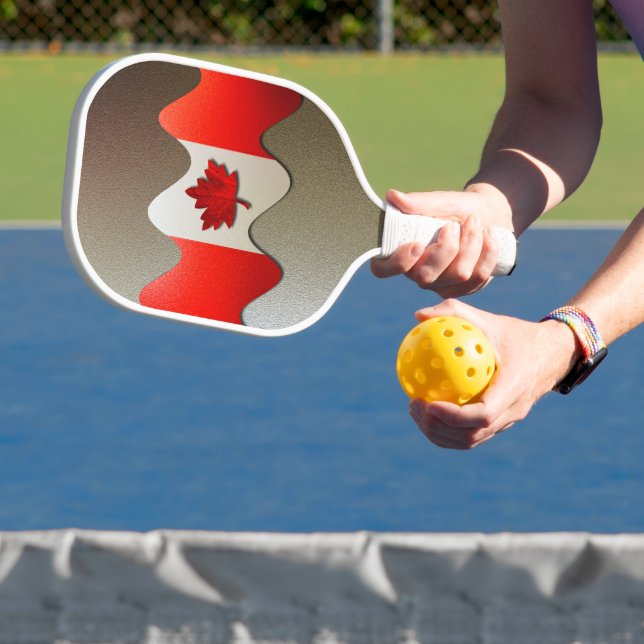 Raquette De Pickleball Canada Flag-Chrome par Shirley Taylor (Insitu)