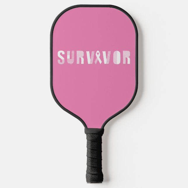 Raquette De Pickleball Cancer du survivant Ruban Inspiration Motivationne (Recto)