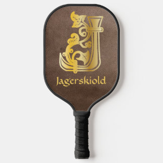 Raquette De Pickleball Capitale décorative botanique médiévale J