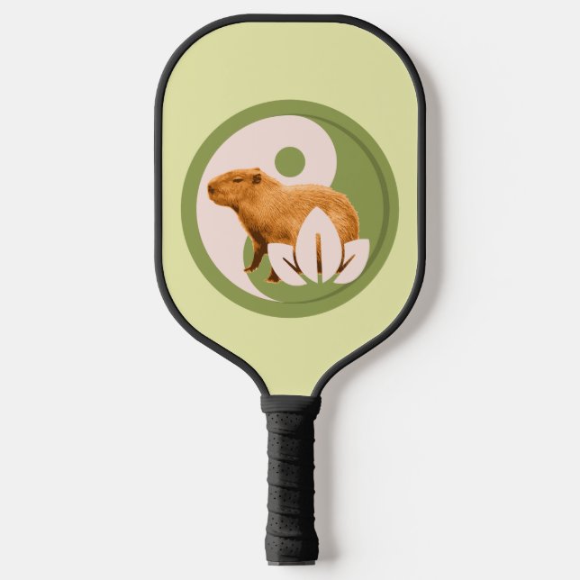 Raquette De Pickleball Capybara Zen Yin Yang Nature Paisible (Recto)