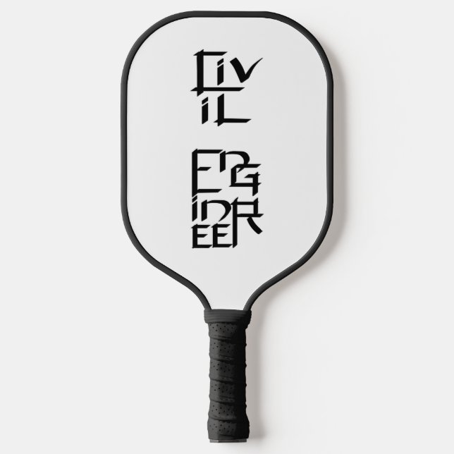 Raquette De Pickleball Caractère du génie civil (Recto)