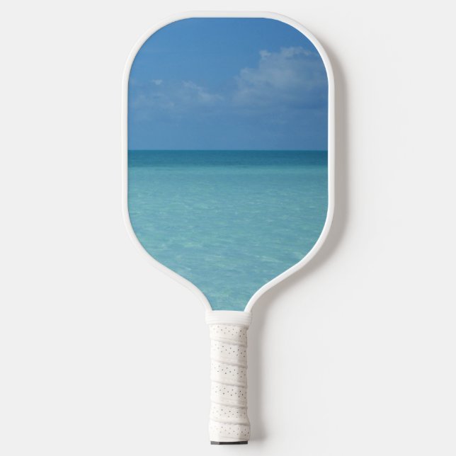 Raquette De Pickleball Caraïbes Horizon Tropical Turquoise Bleu (Recto)