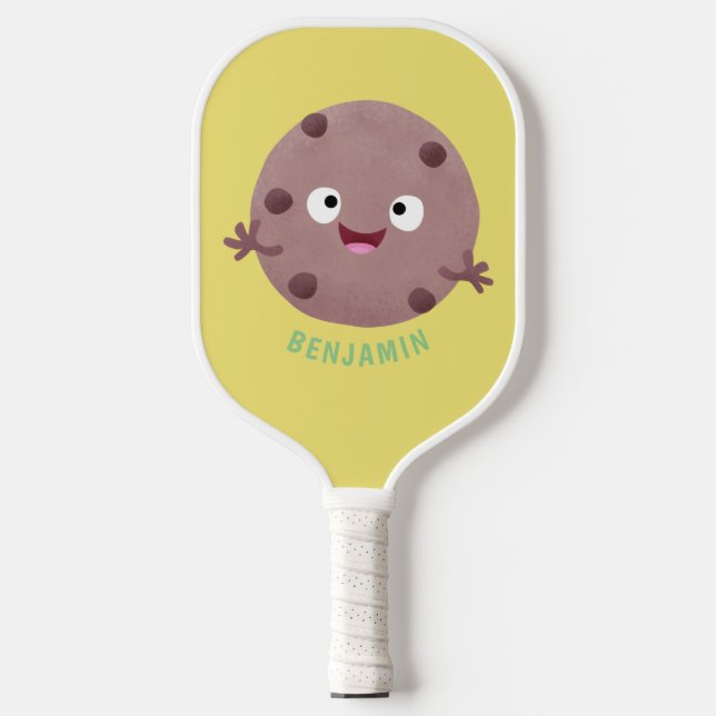 Raquette De Pickleball Caricature de biscuit à puce en chocolat (Recto)
