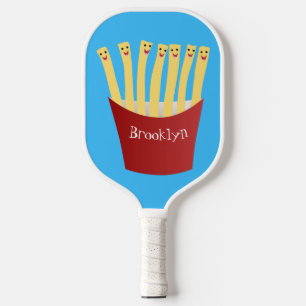 Raquette De Pickleball Caricature de frites Cute kawaii fast food