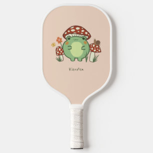 Raquette De Pickleball Caricature de la grenouille et des champignons   N
