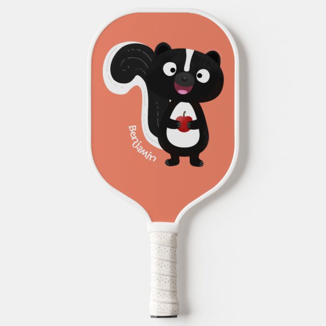 Raquette De Pickleball Caricature de skunk jote happy (Recto)
