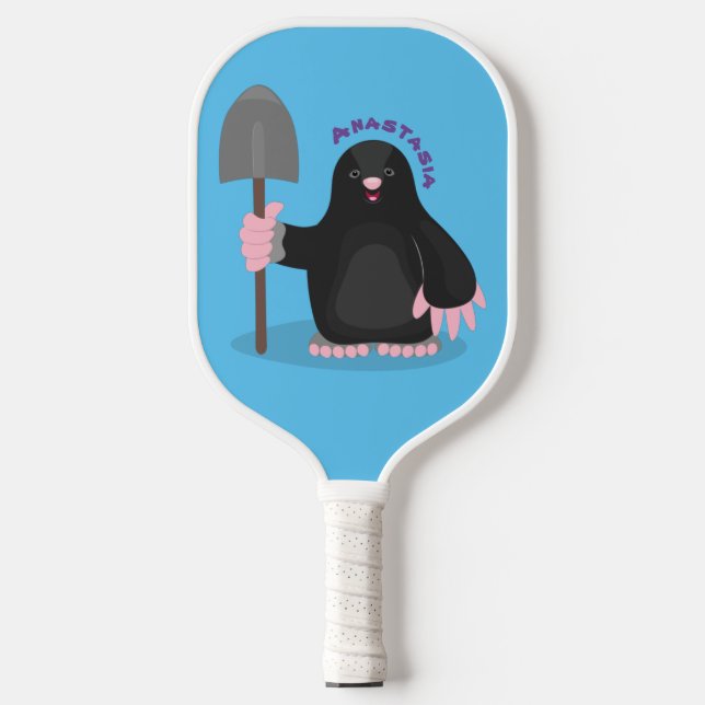 Raquette De Pickleball Caricature mole joyeux (Recto)