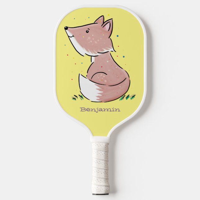 Raquette De Pickleball Caricature pour bébé renard (Recto)