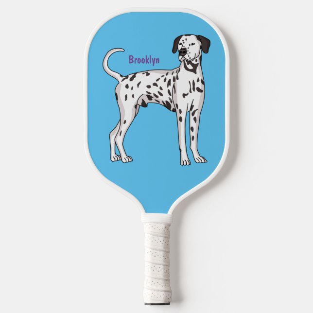 Raquette De Pickleball Caricature pour chien dalmate (Recto)