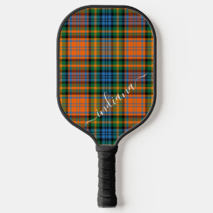 Raquette De Pickleball Carreaux Clan Murray Orange Bleu Vert Tartan Scrip