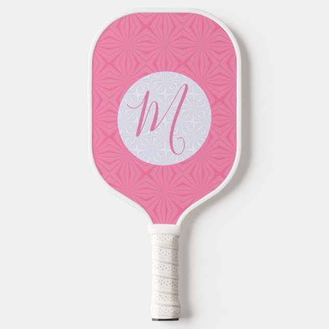 Raquette De Pickleball Carrés ondulés rose clair (Recto)