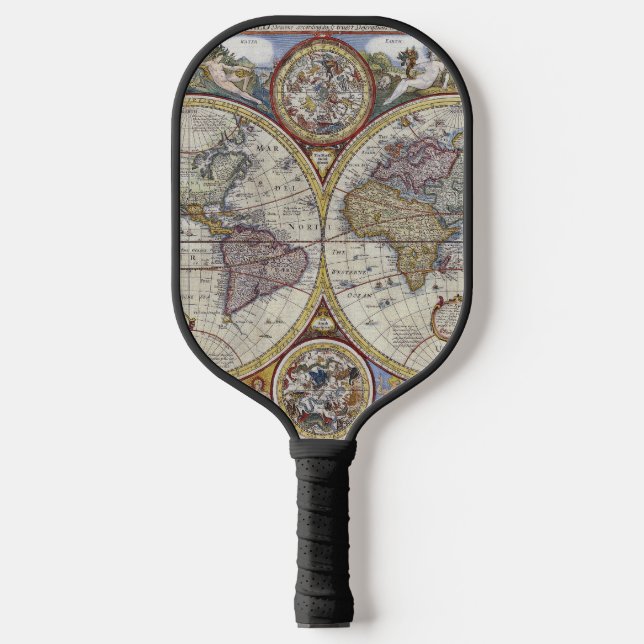Raquette De Pickleball Carte du monde antique #3 (Recto)