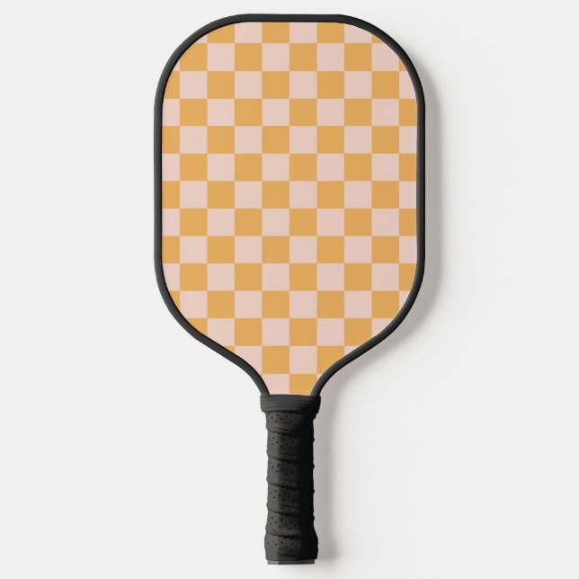 Raquette De Pickleball Carton de contrôle en soie orange et écru (Recto)