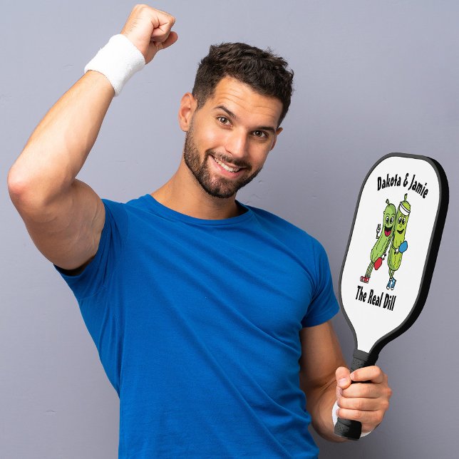 Raquette De Pickleball Cartoon Pickleball Team Real Dill Pick (Créateur téléchargé)