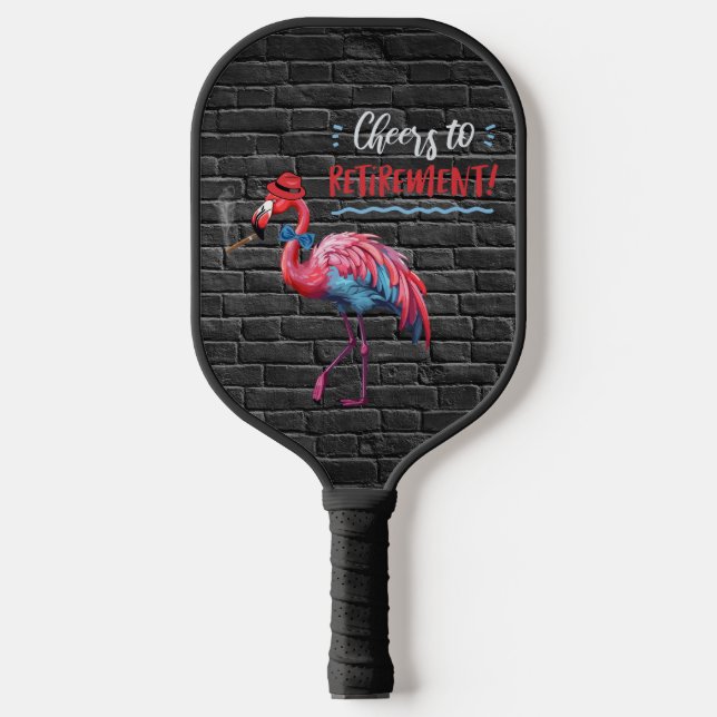 Raquette De Pickleball Casquette de Flamant rose rose Dapper pour la retr (Recto)