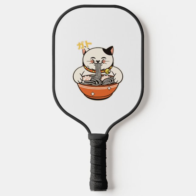 Raquette De Pickleball Cat Ramen Kawaii Design (Recto)