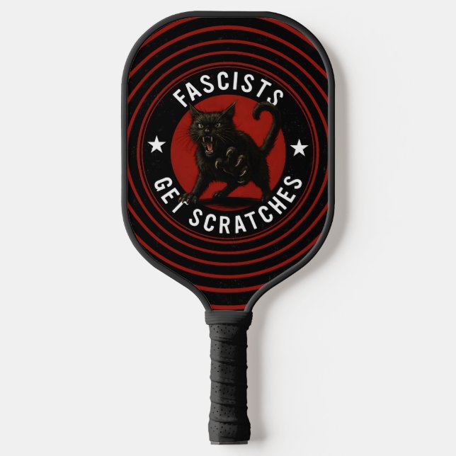 Raquette De Pickleball Cats Against Fascists (Recto)