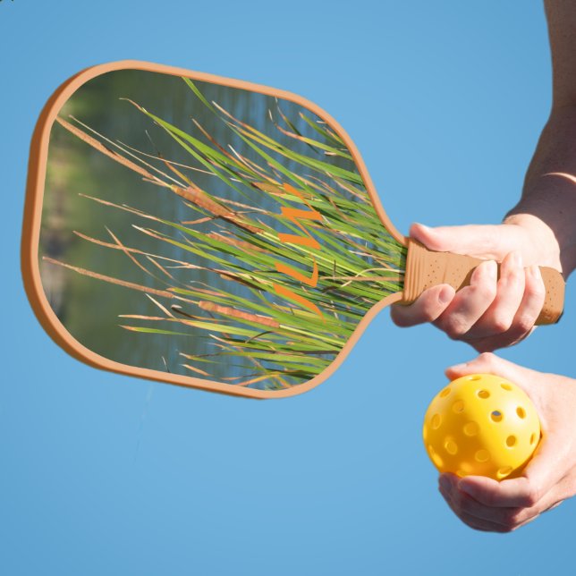 Raquette De Pickleball Cattails sur le front de mer Nature personnalisée (Créateur téléchargé)
