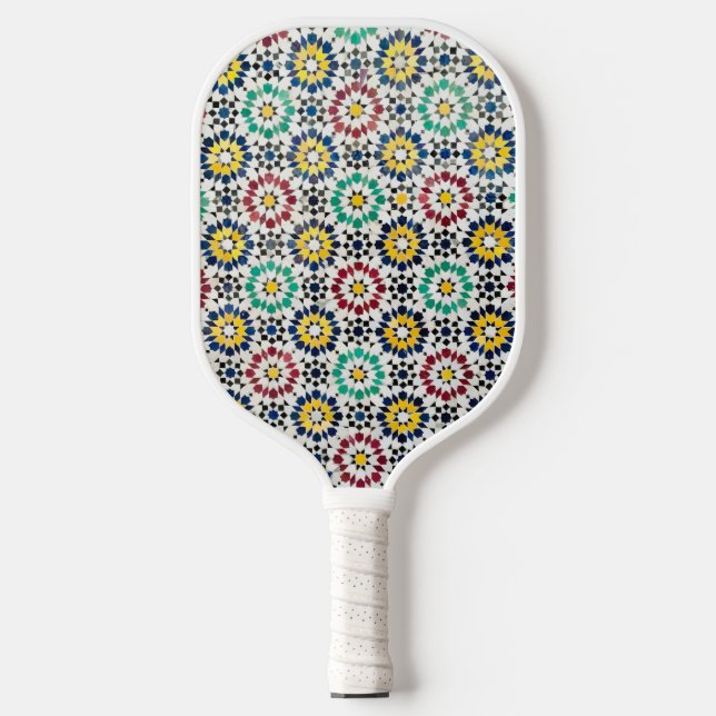 Raquette De Pickleball Céramique marocaine Zellije (Recto)