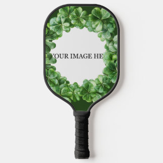 Raquette De Pickleball Cercle de trèfle personnalisé avec image de logo