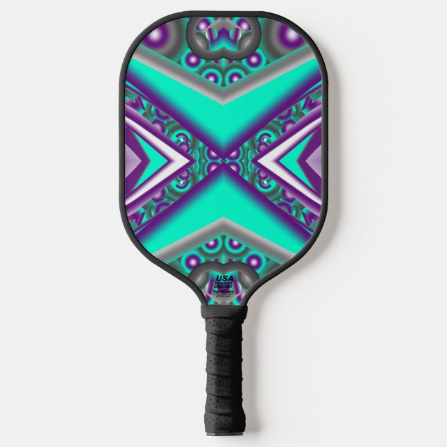 Raquette De Pickleball Cercles concentriques jusqu'au point abstrait (Recto)