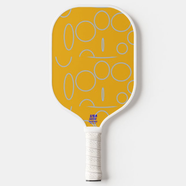 Raquette De Pickleball Cercles cool Orange Géométrique Moderne (Recto)