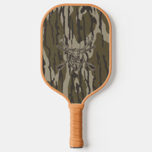 Raquette De Pickleball Cerf à queue blanche Camo de fond de vallée Fusil 