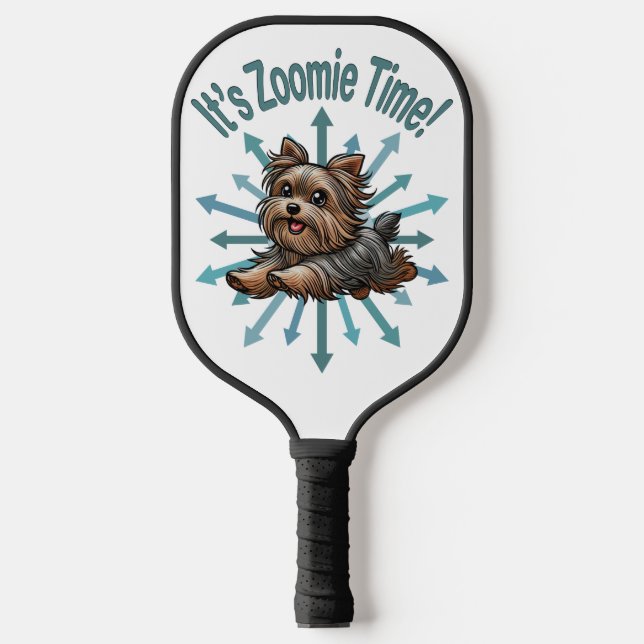 Raquette De Pickleball C'est l'heure de Zoomie Yorkshire Terrier (Recto)