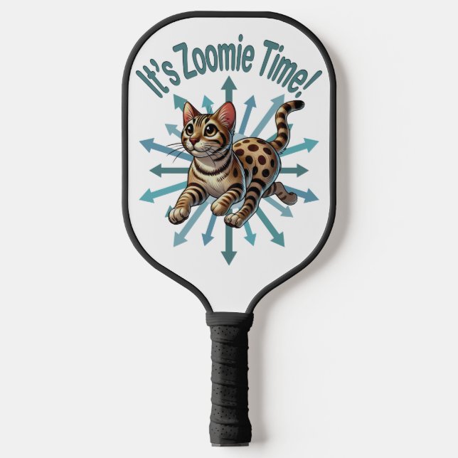 Raquette De Pickleball C'est Zoomie Time Bengale Chat (Recto)