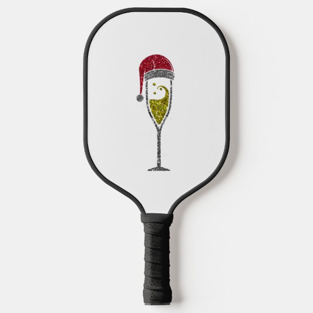 Raquette De Pickleball Champagne Prosecco pétillant Noël hiver (Recto)