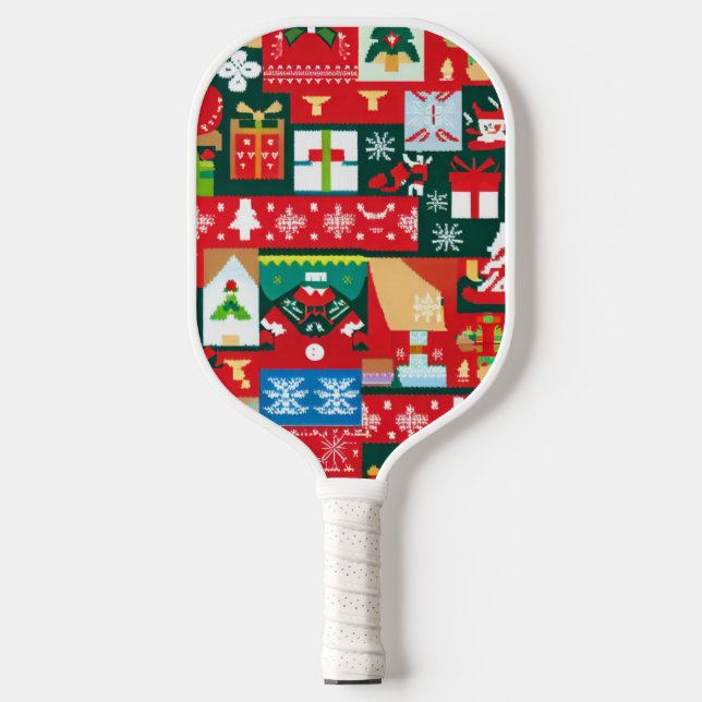 Raquette De Pickleball Chandail moche de Noël (1) (Recto)
