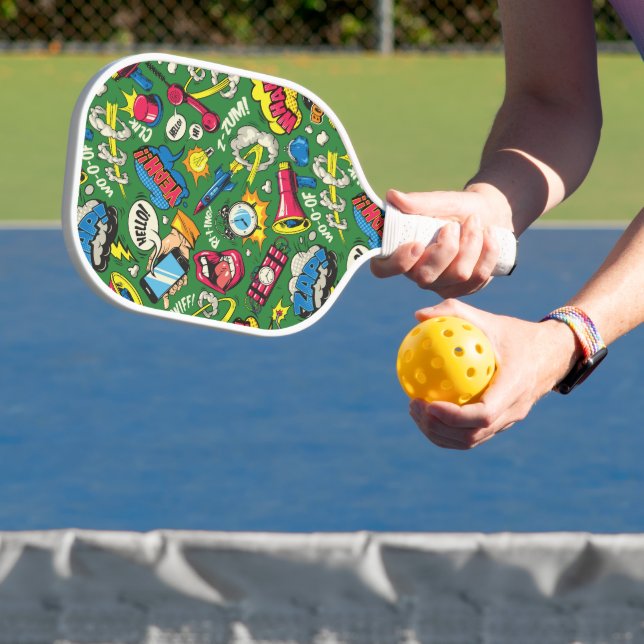 Raquette de Pickleball Chaos Bande Dessinée Rétro (Insitu)