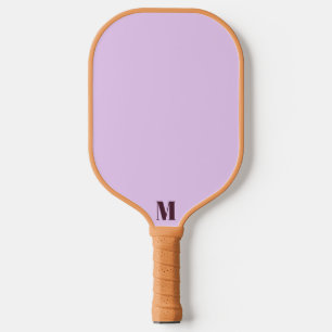 Raquette De Pickleball Chardon et prune Monogramme moderne