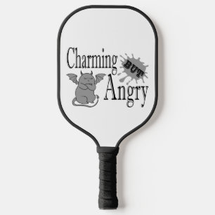 Raquette De Pickleball Charming mais en colère petit chat diable drôle ci