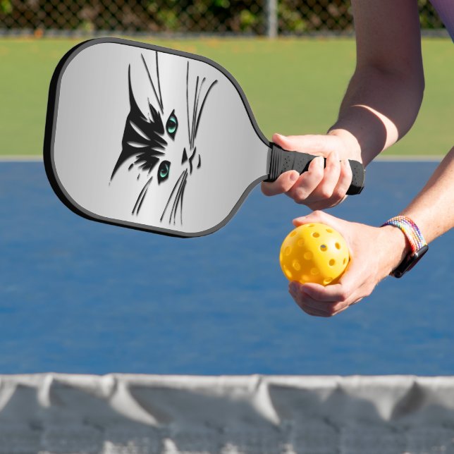 Raquette De Pickleball Chat aux yeux verts (Insitu)
