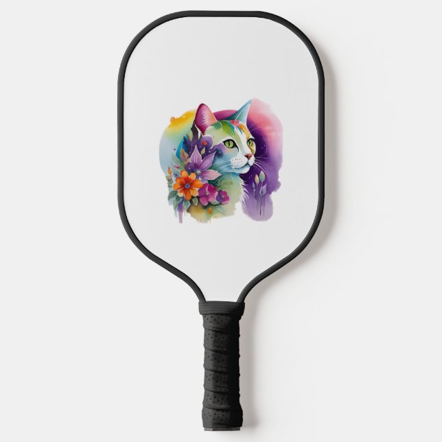 Raquette De Pickleball Chat bohème cosmique (Recto)