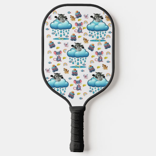 Raquette de Pickleball Chat Chien Souris Carré (Verso)