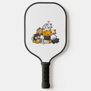 Raquette De Pickleball Chat Cute Kitty Pile Chats Anime Kawaii Neko Cadea