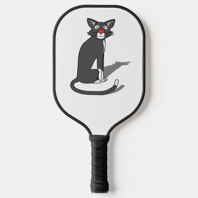 Raquette De Pickleball Chat Gris Paddles (Recto)
