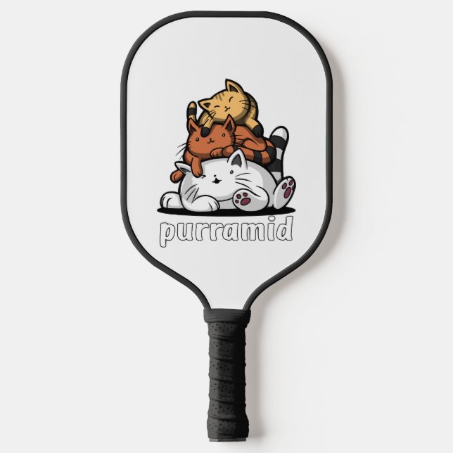 Raquette De Pickleball Chat Pyramid Purramid Cute Kittens (Recto)