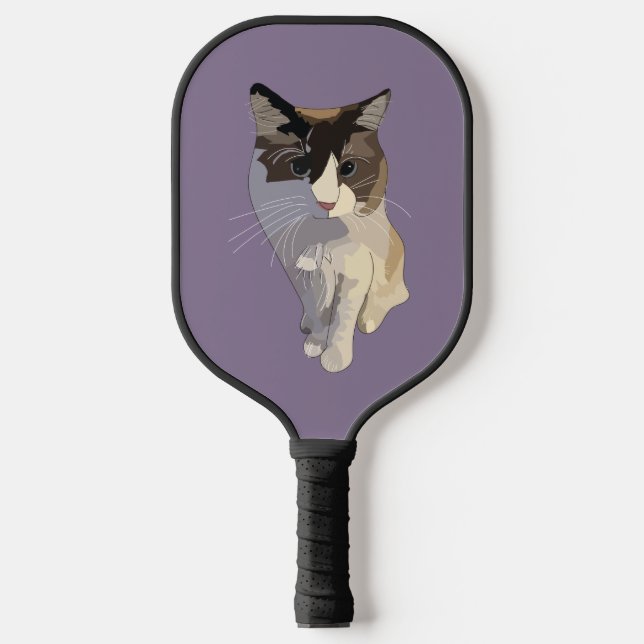 Raquette De Pickleball Chat Ragdoll, Bleu Poussiéreux (Recto)