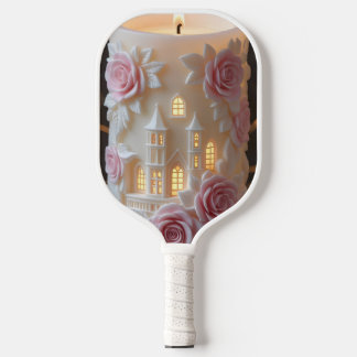 Raquette De Pickleball Château Enchanté Bougie Rose Tendre Rêve