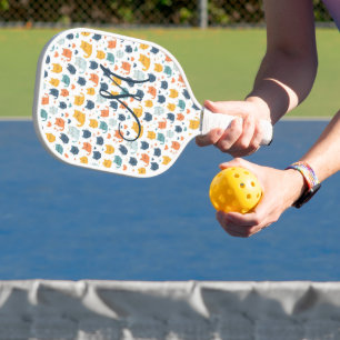 Raquette De Pickleball Chats Chats Chats Minous Lettre Initiale Monogramm