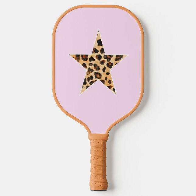 Raquette De Pickleball Cheetah Print Star sur Pickle Pickle Paddle (Recto)