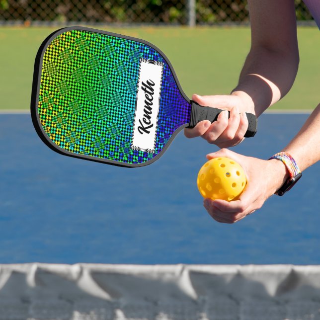 Raquette De Pickleball Chequers arrachés par Kenneth Yoncich (Insitu)