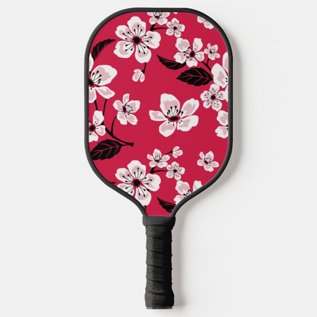 RAQUETTE DE PICKLEBALL CHERRY BLOSSOM - SAKURA (ROUGE) (Recto)