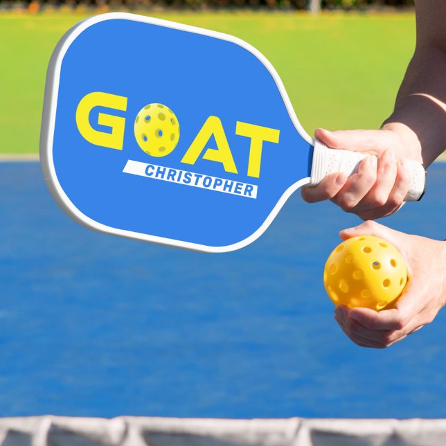 Raquette De Pickleball CHÈVRE le plus grand de tous les temps Personnalis (For the greatest of all time pickleball player, a personalized GOAT pickleball paddle)