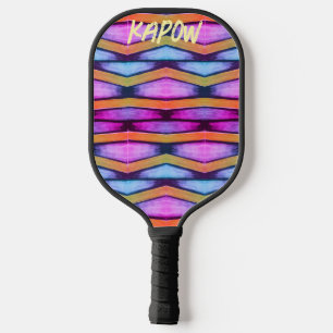 Raquette De Pickleball Chevron orange, rose, violet et bleu
