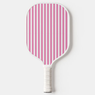 Raquette De Pickleball Chic Cute rose et blanc Vertical strié